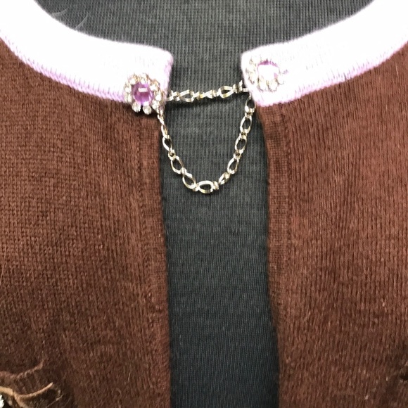 ECI Angora Jeweled Open Cardigan - Picture 5 of 8